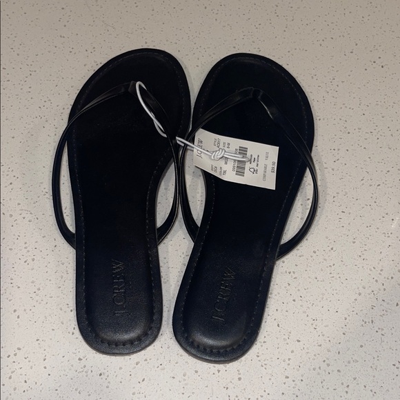 J. Crew Black Leather Sandals - Picture 2 of 2